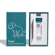 Dog fecal sample collection kit with packaging on a white background